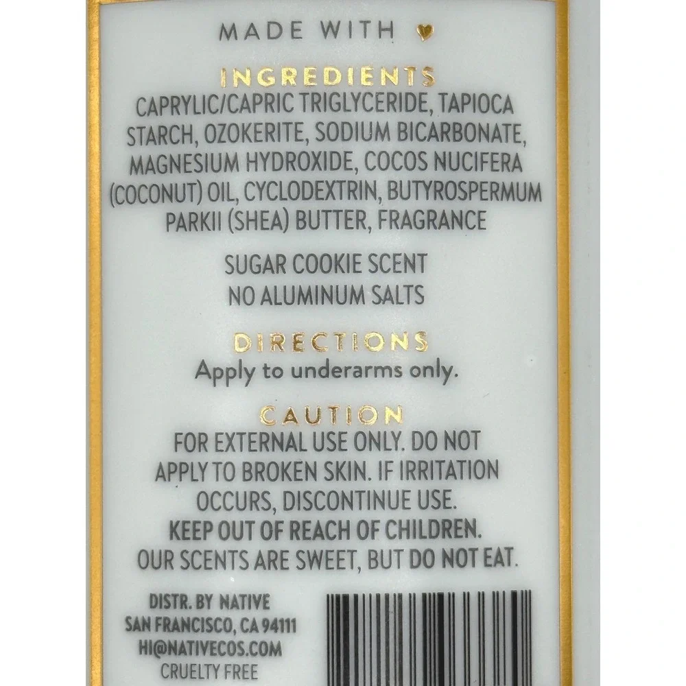 Native Limited Edition Aluminum Free‎ Holiday Sugar Cookie Deodorant 2.65oz NEW